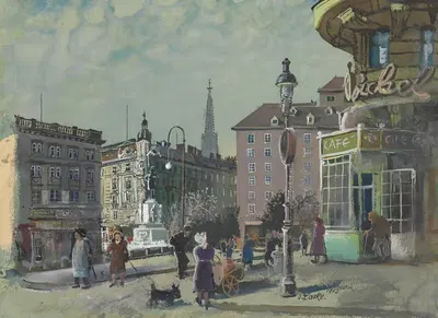 И. Д-р Карл Люгер-Плац by Оскар Ласке, 1942 — digital art print download