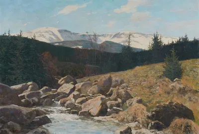 Die Schneegruben im Riesengebirge by Paul Müller-Kaempff — digital art print download