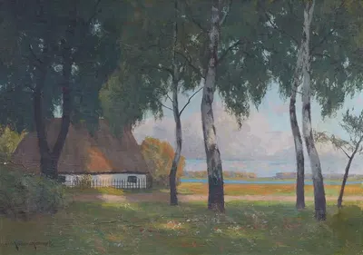 Katen hinter Birken by Paul Müller-Kaempff — digital art print download