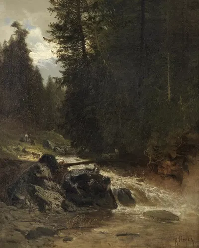 Дикий поток by Роберт Русс, 1870 — digital art print download