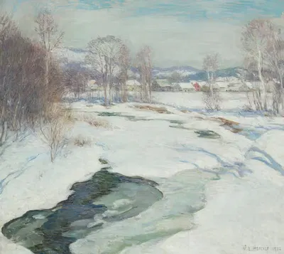Ледяной ручей by Уиллард Лерой Меткалф, 1922 — digital art print download