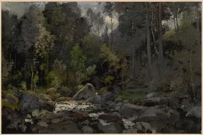 Лесной ручей в Пшесиеке by Адольф Дресслер, 1850-1881 — digital art print download