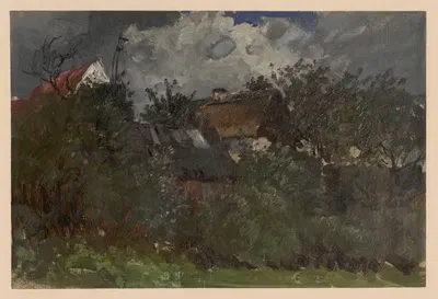 Дома в Пельчнице by Адольф Дресслер, 1850-1881 — digital art print download