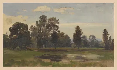 Пейзаж у реки Барич. by Адольф Дресслер, 1850-1881 — digital art print download