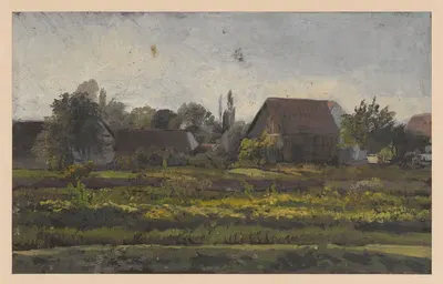 Сельские постройки в Ельце by Адольф Дресслер, 1850-1881 — digital art print download