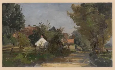Сельские постройки в Скохове by Адольф Дресслер, 1850-1881 — digital art print download
