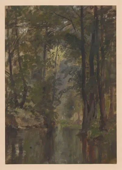 Деревья у Шпрее II by Адольф Дресслер, 1850-1881 — digital art print download