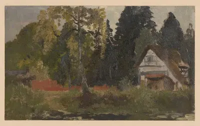 Вид на дом в Пельчнице by Адольф Дресслер, 1850-1881 — digital art print download