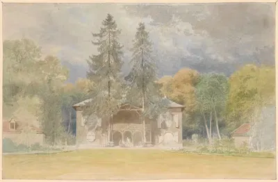 Вид на виллу в Соколовске by Адольф Дресслер, 1850-1881 — digital art print download