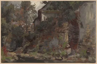 Вид на здания на Едлице близ Ковары by Адольф Дресслер, 1850-1881 — digital art print download