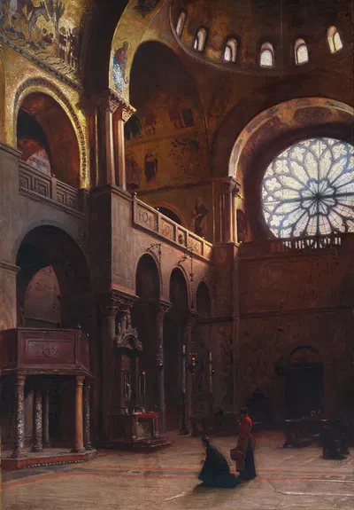 Интерьер базилики Святого Марка в Венеции by Александр Гиерминьский, 1899 — digital art print download
