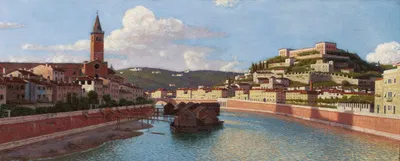 Вид на Верону by Александр Гиерминьский, 1900 — digital art print download