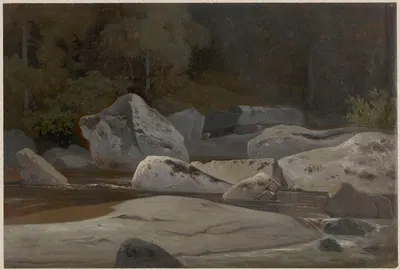 Mountain stream with rocks by Arthur Blaschnik, 1859 - 1879 — digital art print download