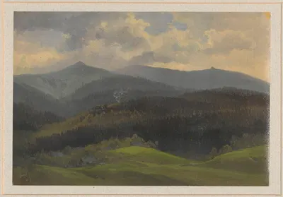 View of the Karkonosze Mountains by Arthur Blaschnik, 1849 - 1851 — digital art print download