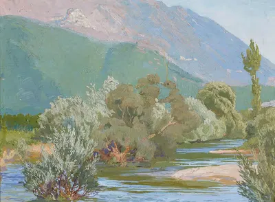 Река Аниене by Эдвард Окун, 1917 — digital art print download