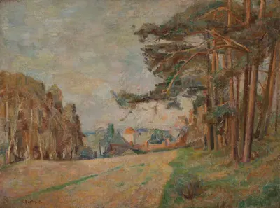 Landscape with Pine Trees by Franciszek Bartoszek — digital art print download