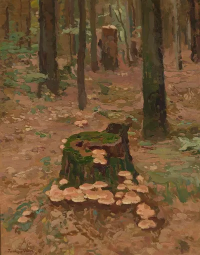 Фрагмент леса, серия «Стволы by Иван Труш, 1929 — digital art print download