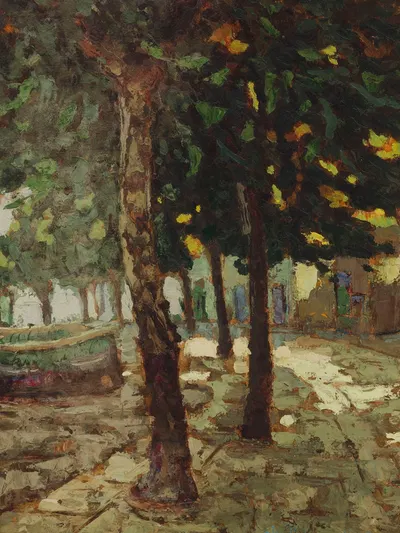 Двор (Ла Корта) by Ян Бохушевич, 1932 — digital art print download