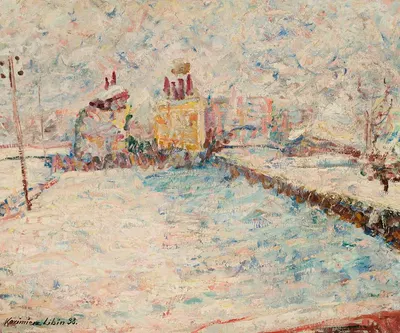 Изучение пейзажа – городской пейзаж by Казимеж Либин, 1938 — digital art print download