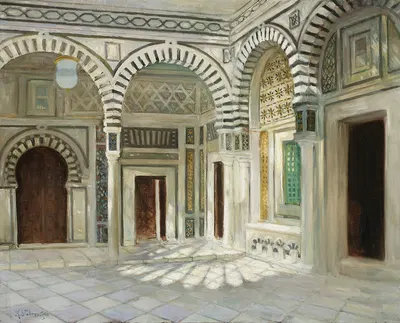 Mosque in Kairouan by Kazimierz Stabrowski, 1926 — digital art print download