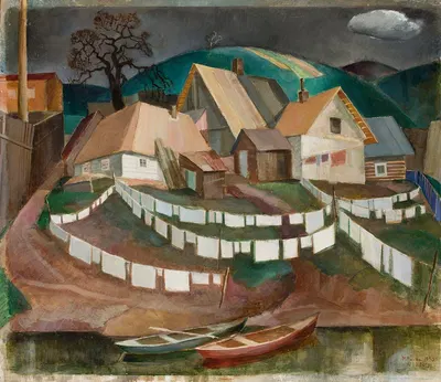 The laundresses’ homes by Michał Rouba, 1930 — digital art print download