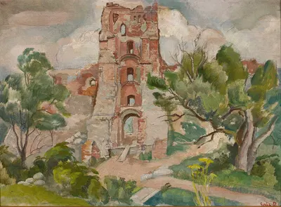 Tower in Troki by Michał Rouba, 1937 — digital art print download