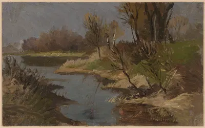 Пейзаж с рекой by Теодор Блаш, 1892-1910 — digital art print download