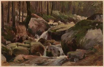 Горный поток с валунами by Теодор Блаш, 1892-1910 — digital art print download