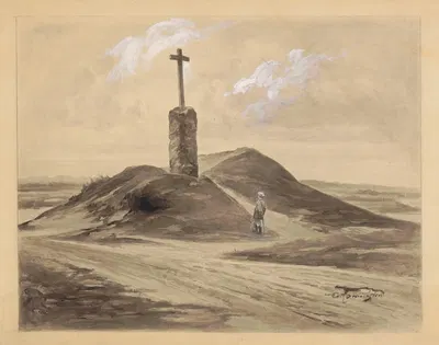 Курган Костюшко под Дубенкой by Антоний Каменьский — digital art print download