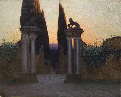 Итальянский пейзаж by Бронислава Яновская-Рихтер, 1914 — digital art print download