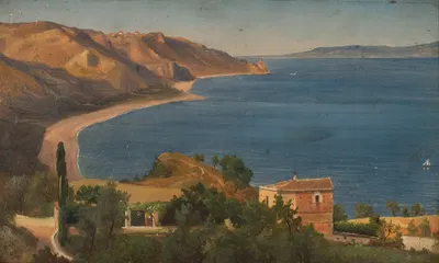 Прибрежный пейзаж by Христиан Бреслауэр, 1846 - 1848 — digital art print download