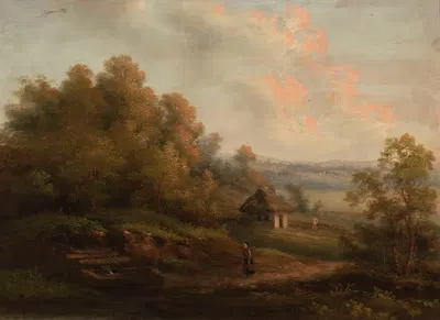 Countryside landscape by Edward Drdacki, 1880 — digital art print download
