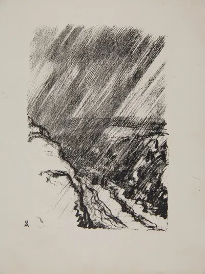Дождь by Ханс Анкер, 1910-1920 — digital art print download