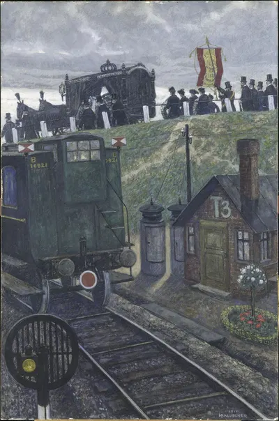 Der letzte Wagen by Hans Baluschek, 1914 — digital art print download