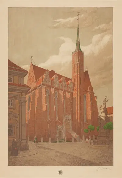 Церковь Святого Креста в Вроцлаве by Генрих Отто Ирманн, 1903 — digital art print download