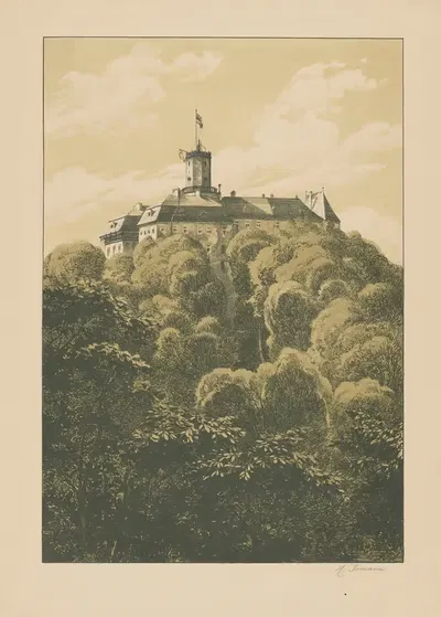 Замок Ксёнж by Генрих Отто Ирманн, 1902 — digital art print download