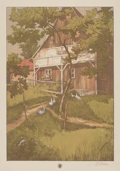Силезская усадьба by Генрих Отто Ирманн, 1905 — digital art print download