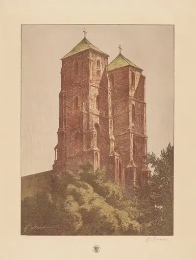 Башни Вроцлавского собора by Генрих Отто Ирманн, 1903 — digital art print download