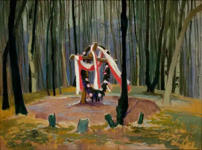 Общая могила польских легионеров, павших под Ловчувком by Генрик Узиембло, 1915 — digital art print download