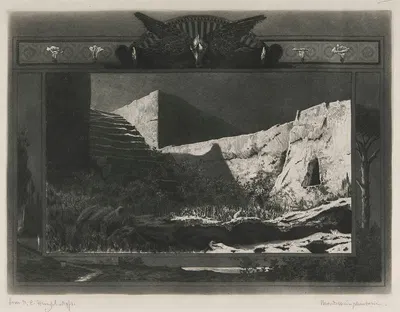 Лунная фантазия by Герман Хирцель, 1895 — digital art print download