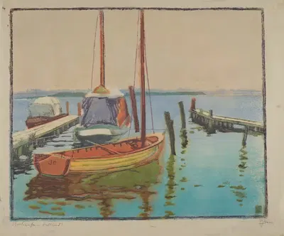 Порт для лодок в Голландии by Якуб Гласнер, 1927 — digital art print download
