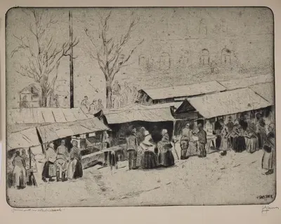 Ярмарка в Вадовице by Якуб Гласнер, 1918 — digital art print download