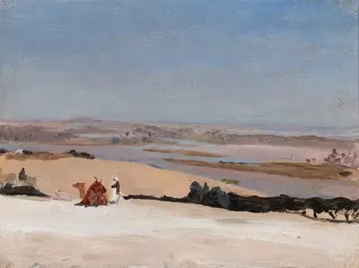 View from the pyramid. From the journey to Egypt by Jan Ciągliński, 1903 — digital art print download