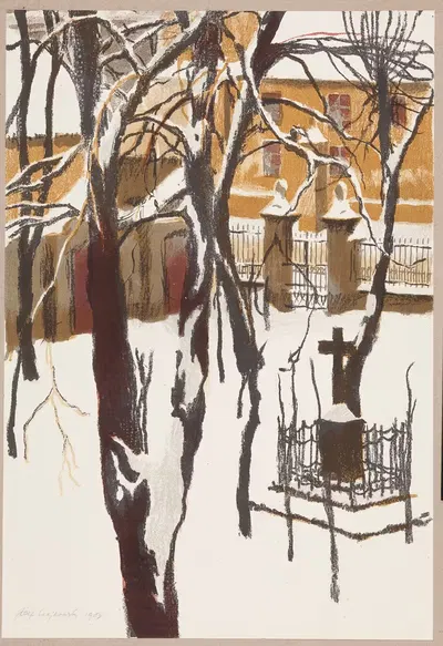 Монастырское кладбище в Кракове by Йозеф Чайковский, 1903 — digital art print download