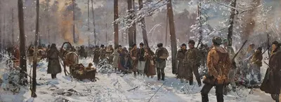 Охота в Нясвиже by Юлиан Фалат, 1891 — digital art print download