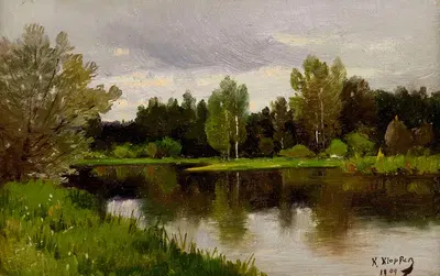 Пейзаж с водой by Кароль Клопфер, 1909 — digital art print download