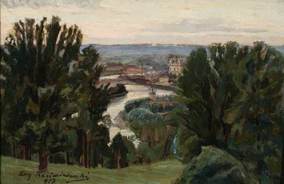 Вид Вильнюса – Церковь Святого Рафаила by Марцин Евгений Казимировский, 1917 — digital art print download