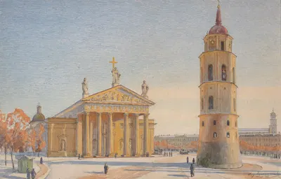 Кафедральный собор Вильнюса by Марцин Евгений Казимировский, 1916 — digital art print download