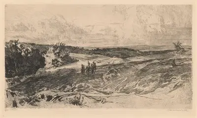 Hessische Landschaft by Otto Ubbelohde, 1900 — digital art print download