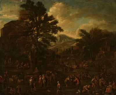 At the market by Peeter van Bredael — digital art print download